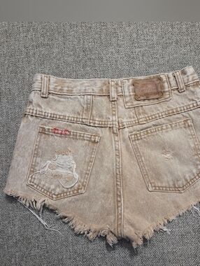 Vintage Cadillac Cutoff Denim Shorts Size 31 Caramel Brown RARE